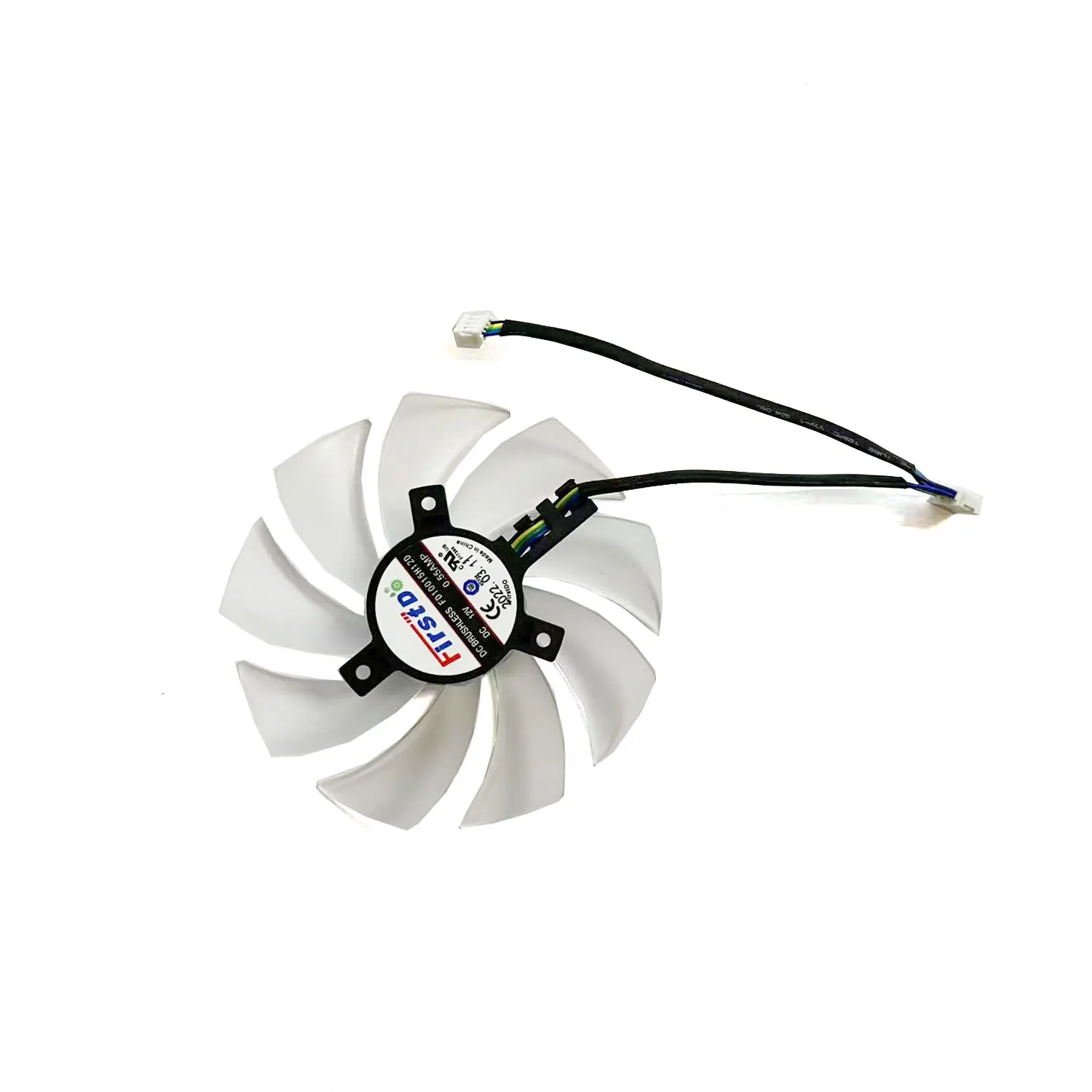 95 مللي متر 4PIN FD10015H12D تيار مستمر 12 فولت 0.55A ل PowerColor RX 6650 6600XT 7600XT Hellhound بطاقة الفيديو مروحة استبدال GPU مروحة