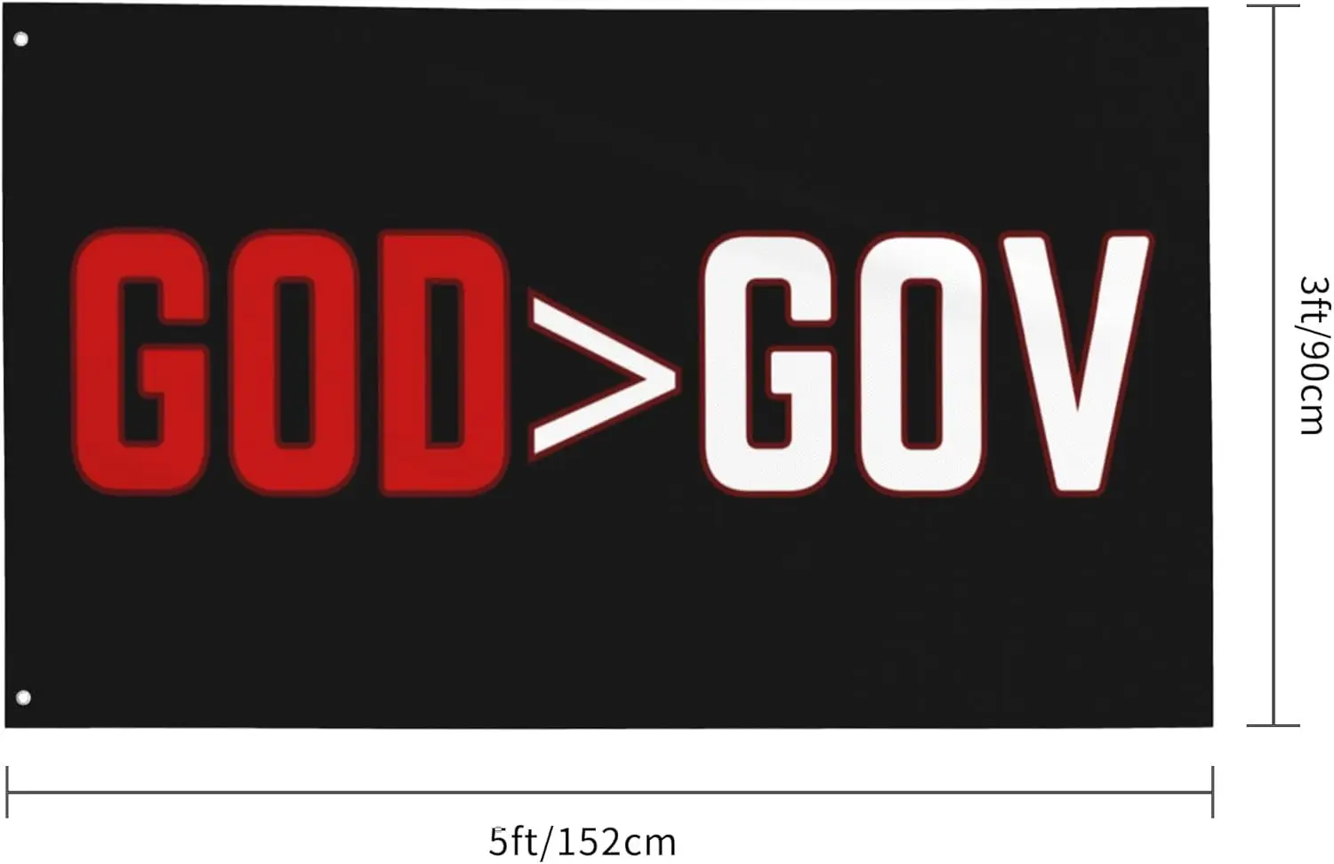 Flagicts 100% Polyester God Is Greater Than Government Flag