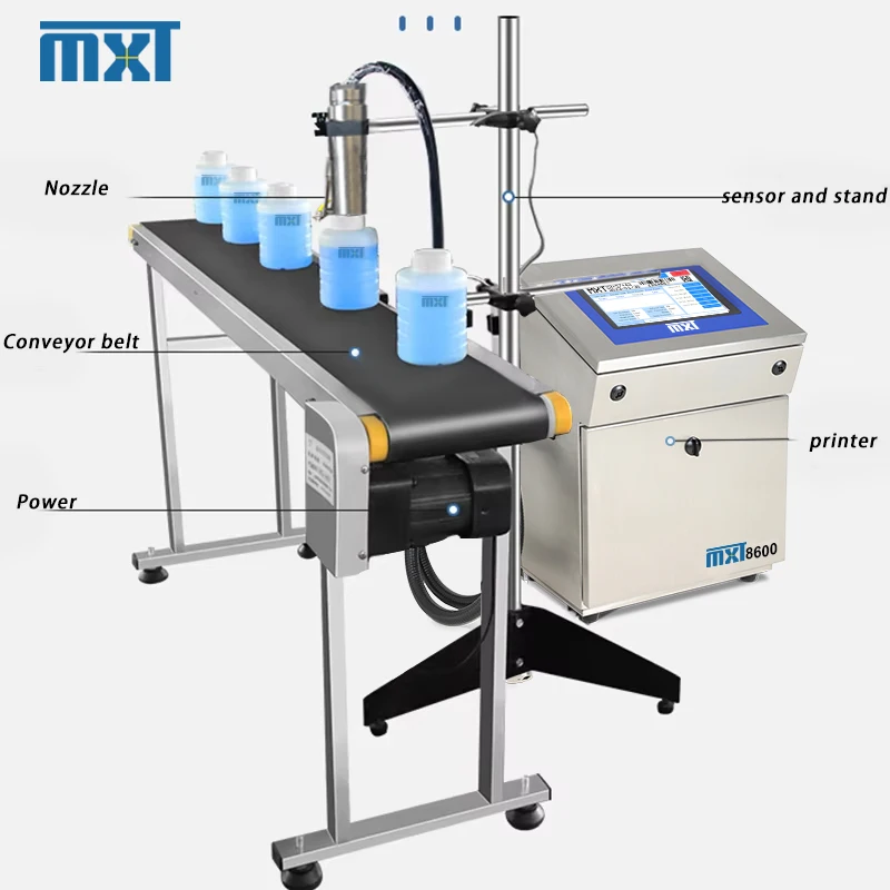 Máquina Automática de Impresión de Códigos por Lotes, Impresora de Inyección de Tinta Continua Maixiutuo Online Cij, Impresora de Inyección de Tinta para Codificación de Fechas de Caducidad