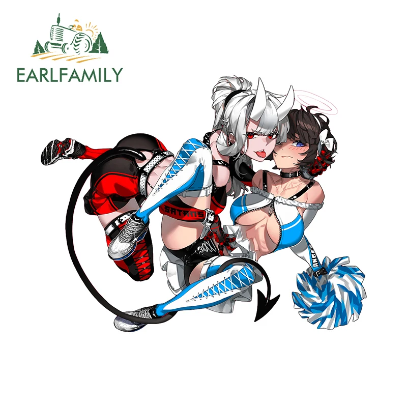 

EARLFAMILY 13 см × 10,3 см NSFW Люцифер и Азазель автомобильные наклейки забавные персонажи личных игр графические наклейки виниловый Стайлинг автомобиля