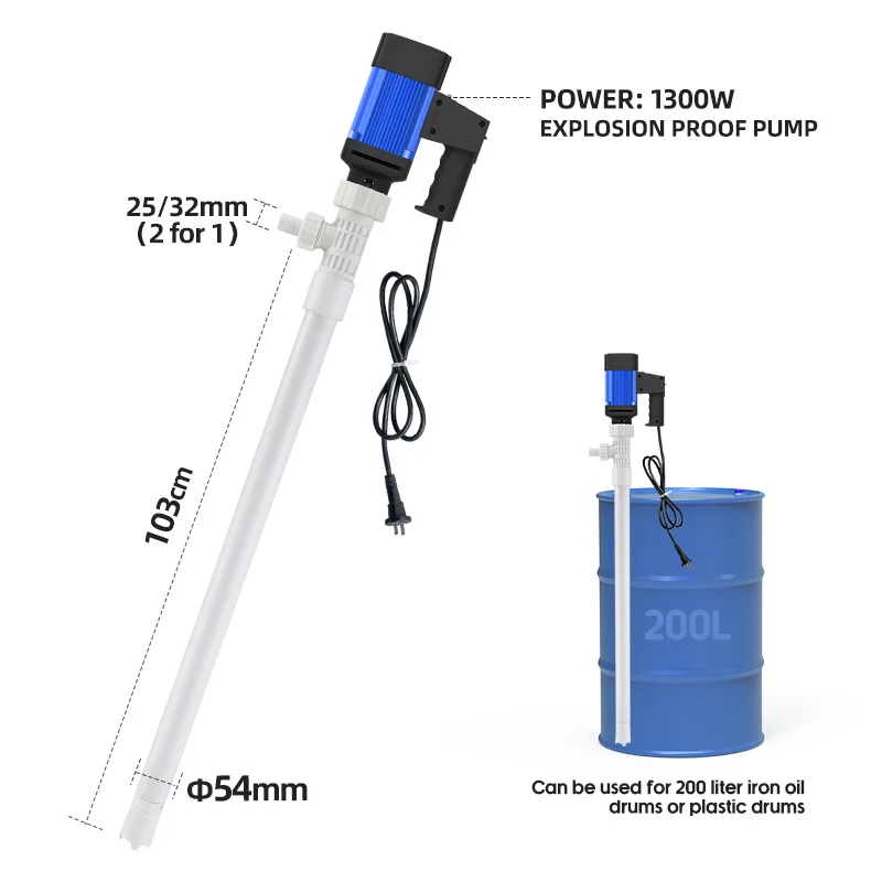 

Food Grade Stainless Steel Electric Drum Barrel Pump Low Pressure Oil Pump For Honey Cream Tomato Paste Drinking Water Treatment