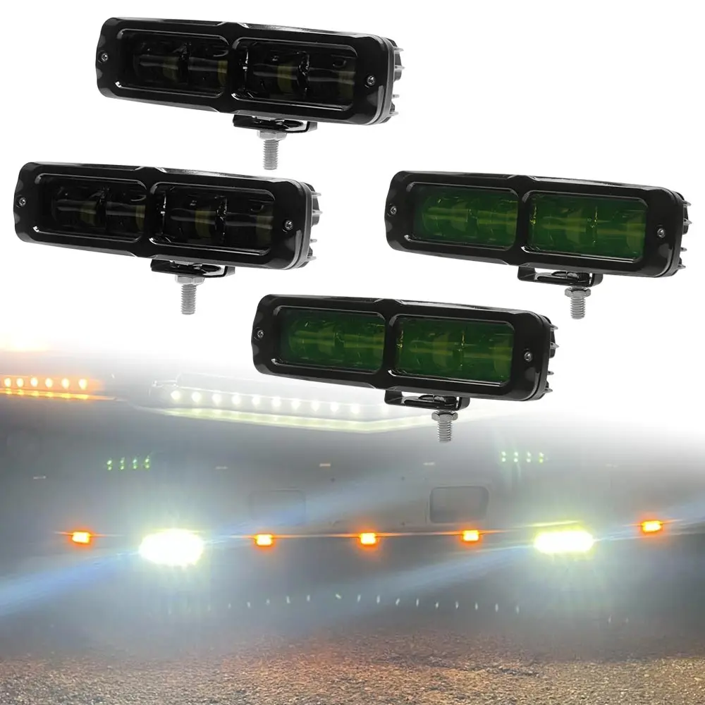 

6-дюймовая светодиодная рабочая фара (LED) 10-30В постоянного тока для квадроциклов/вездеходов, лодок, бытового использования, водонепроницаемая, с монтажными аксессуарами, прозрачные/зеленые линзы из поликарбоната