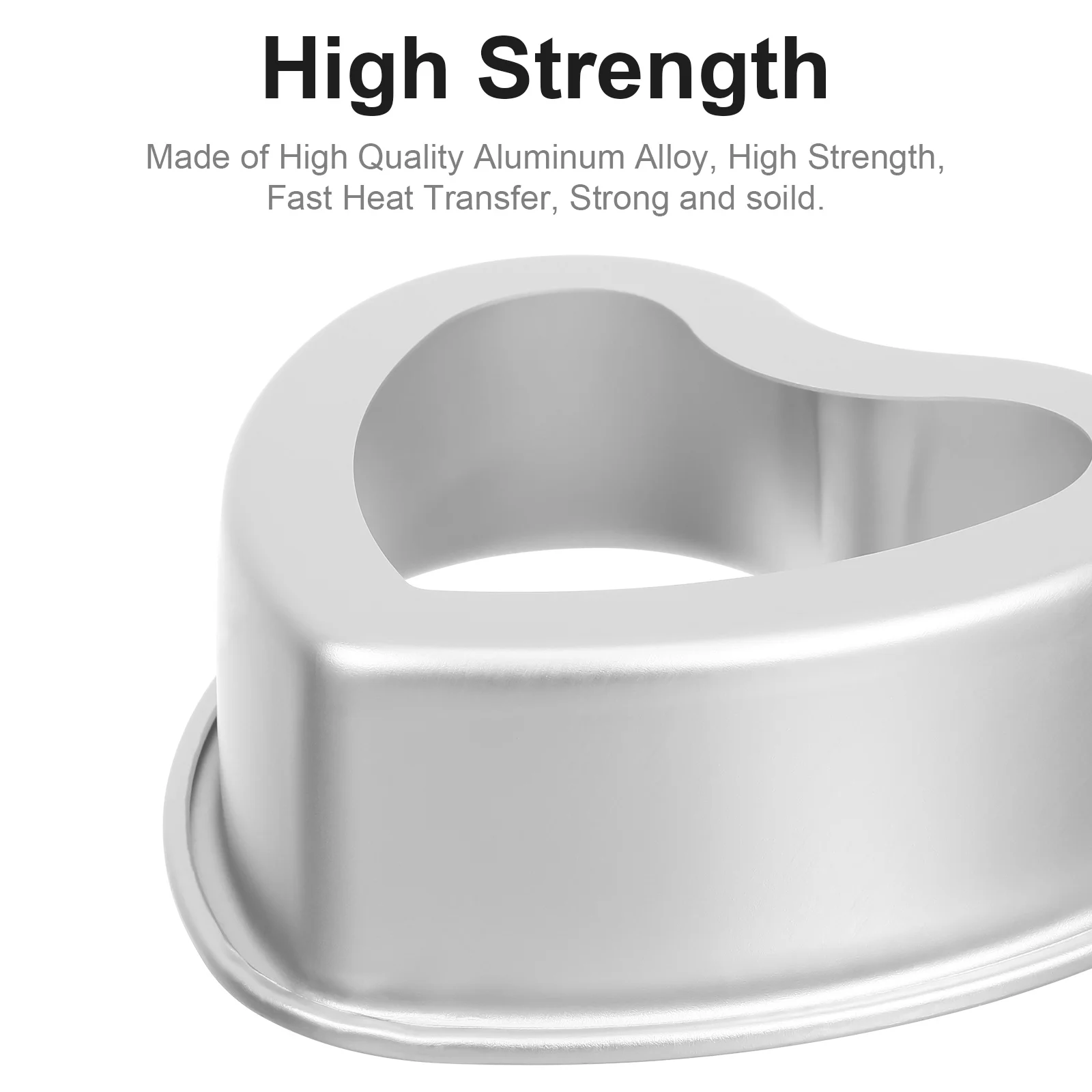

Removable Bottom 6 Inch Heart Cake Pan Anodized Aluminum Mould for Baking Cheesecake Mousse Pastry DIY Dessert Pan Silver