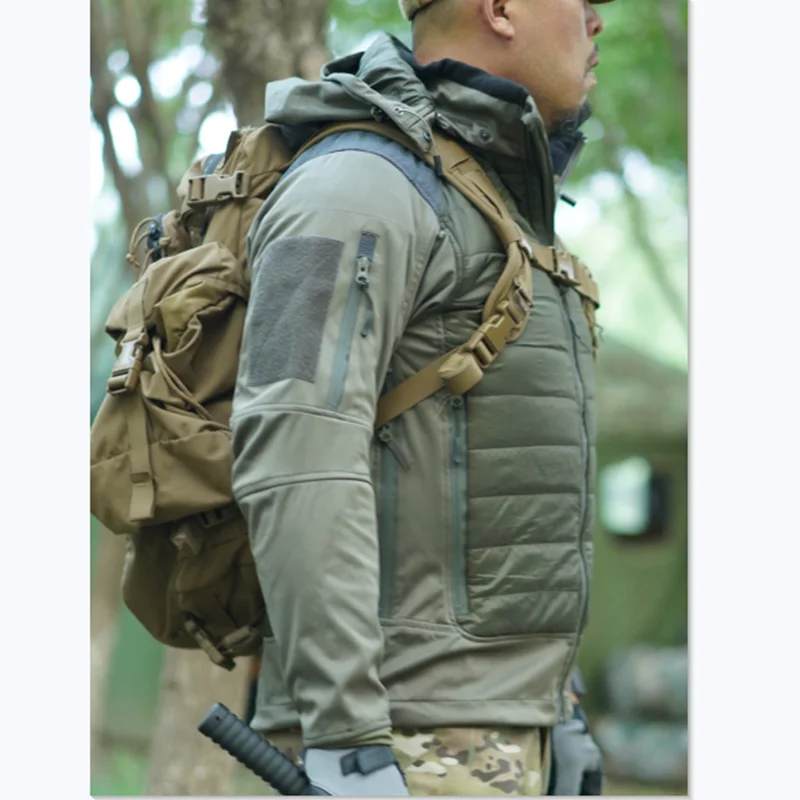 

Hidden Double-sided Cotton Outdoor Hiking Suit Waterproof And Slim Fit Winter Camouflage Cold-proof Jacket Hiking Trekking Coat