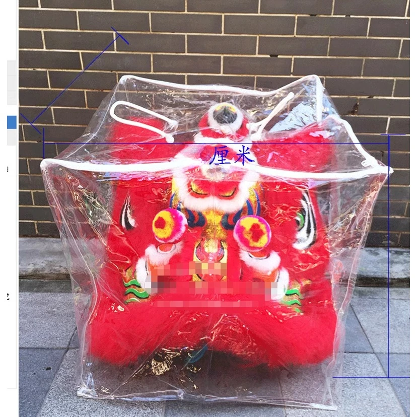 Storage Bags for Southern Lion Dance Mascot Costume Head Special Plastic Packaging Traveling Bags Porps Accessories