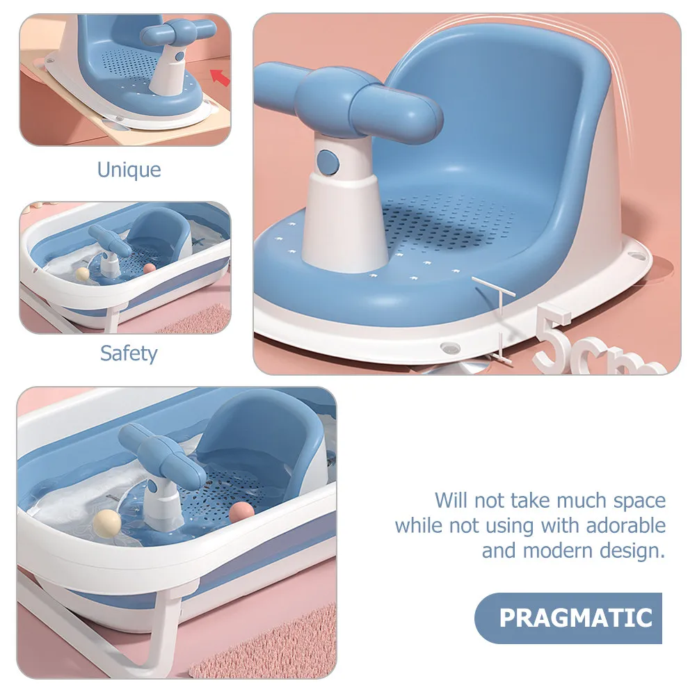 Baby Shower Seat Bath Seat for Newborn Infant Bathtub Chair Creative Backrest Stable Safety Infant Bathing Supply view 3