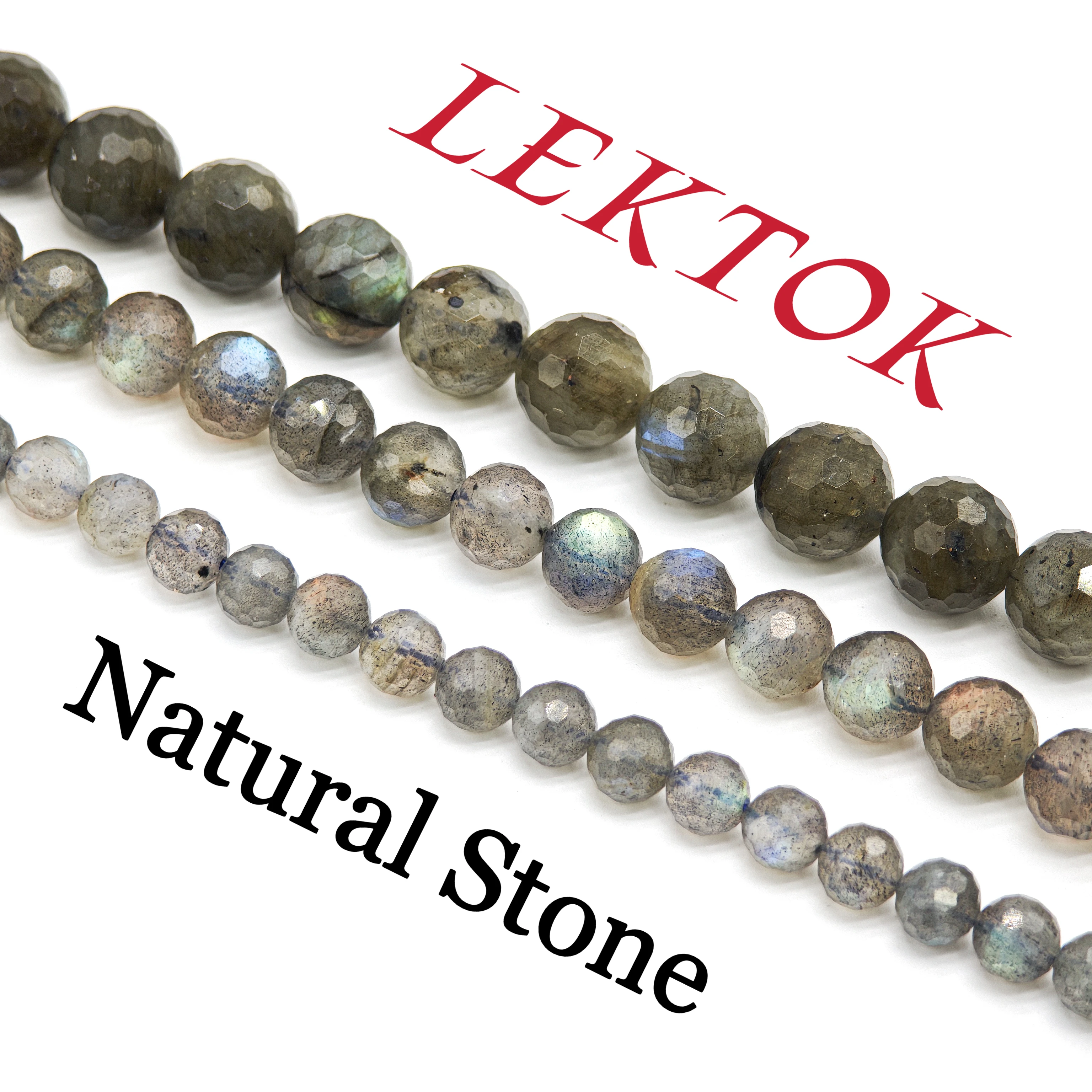 

6mm/8mm/10mm High Quality and Exquisite Premium Natural Labradorite - Gorgeous Round Beads with Fashionable Faceted Cutting, the