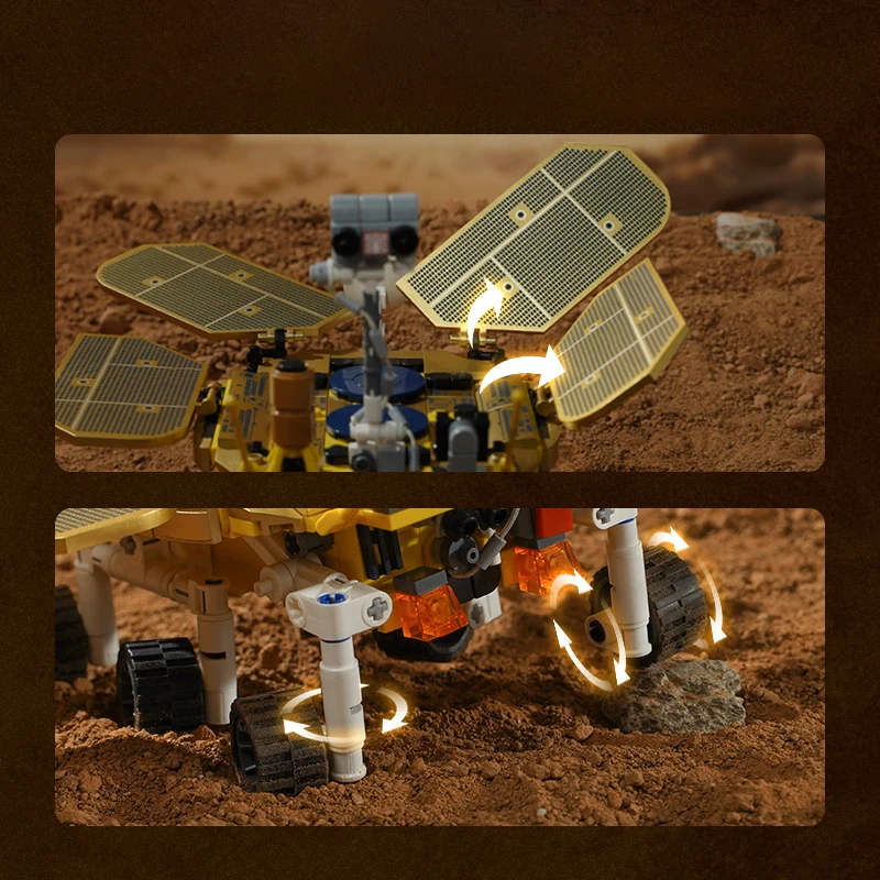 Animation Keeppley Zhurong Mars Rover Model China Aerospace Toy Puzzle Assembly Building Blocks Birthday Gift Peripheral