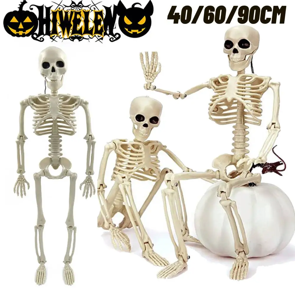 Skelett Halloween Dekorationen 90cm Einweg lustige lebensechte Plastiks ke le mente für Spukhaus