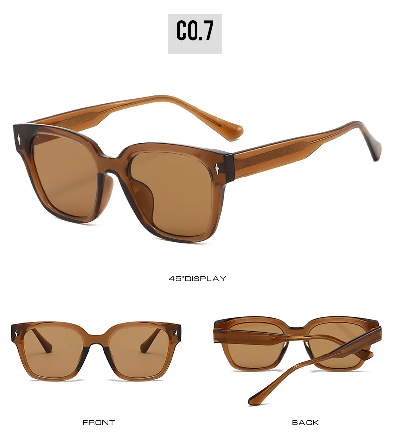 2025 qualität Metall Kern Quadrat Sonnenbrille Frauen Koreanische Marke Designer Tr90 Mode Unisex Männer Gläser – Detail 13