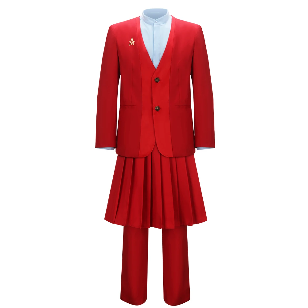 

The Ballad of Songbirds and Snakes Snow Costume Red Jacket Shirt Skirt Pants Full Set Coriolanus Snow Cosplay Outfits for Male