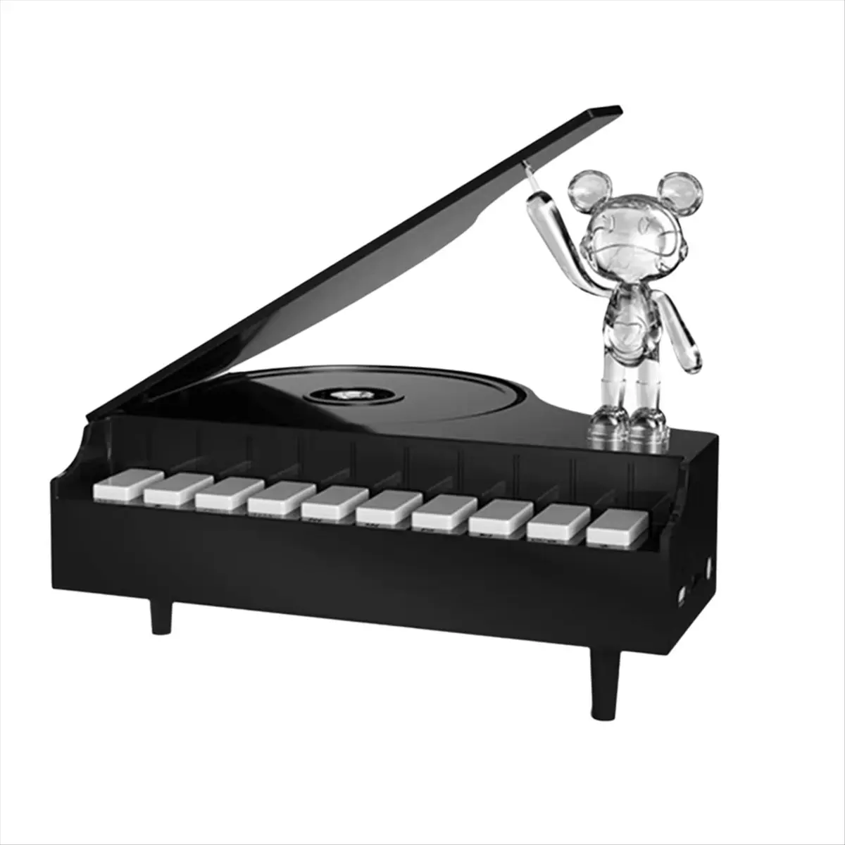 DT445 Mon.Portable Bluetooth Speaker White Noise Machine Mini Piano Music Box Support TF Card Radio Lamp Effect Gift C