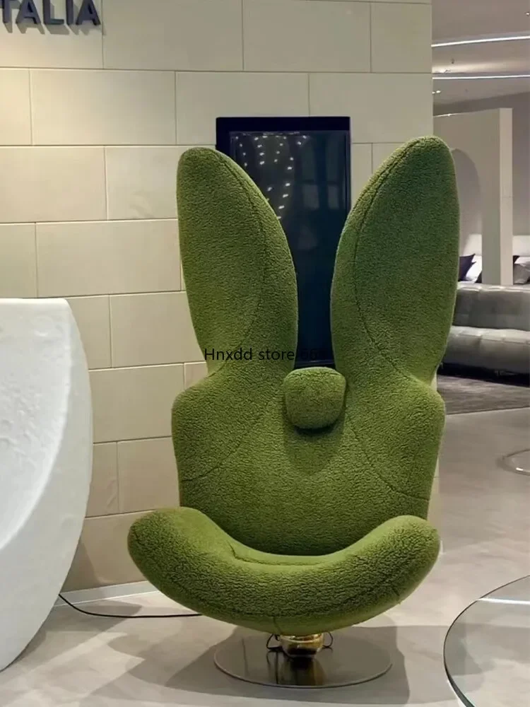 Creative soft decoration leisure living room villa green rabbit sofa chair