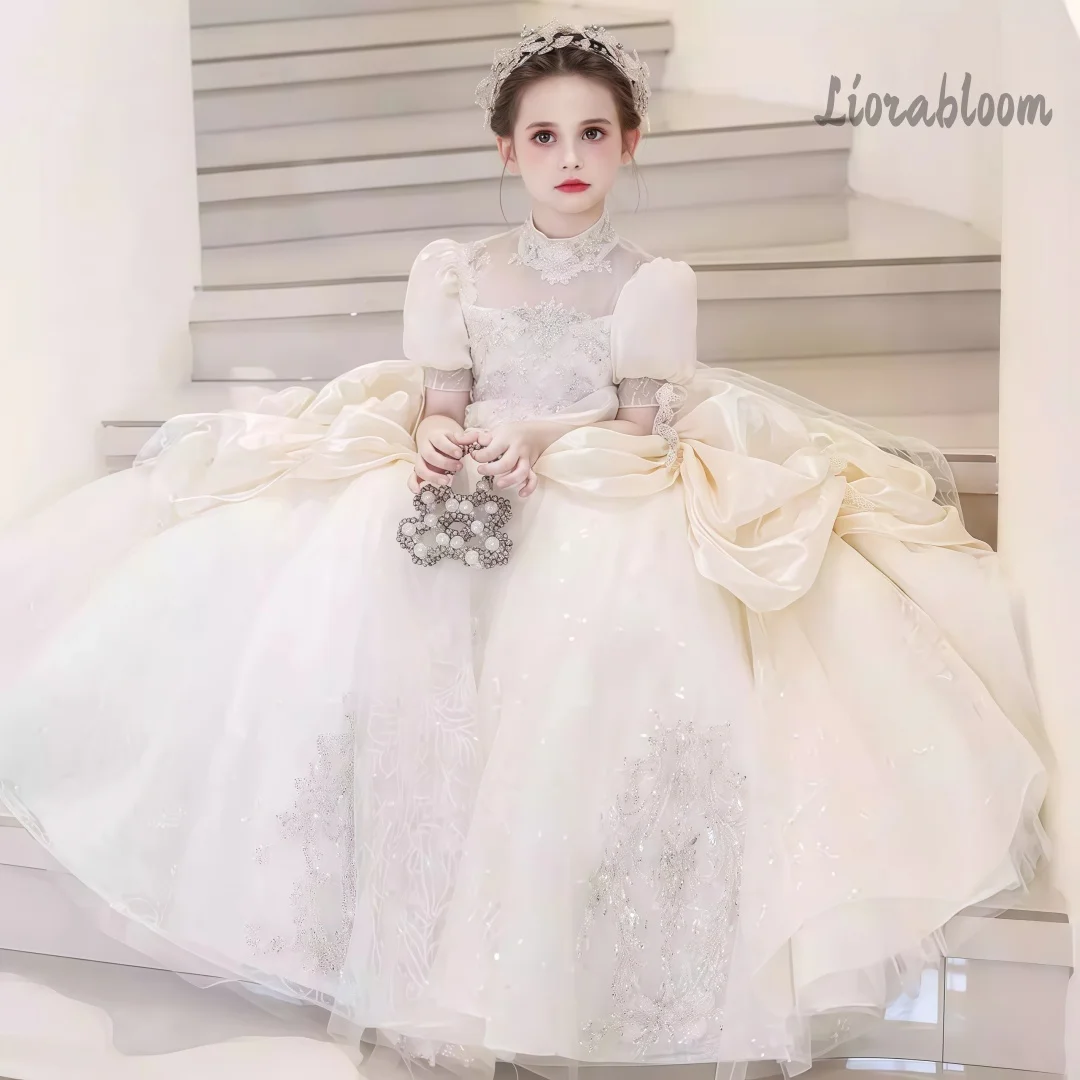 Abiti da sposa per bambine, Abiti da sera eleganti per bambine, Abiti da damigella d'onore, Abiti eleganti raffinati, Abiti da festa per bambine