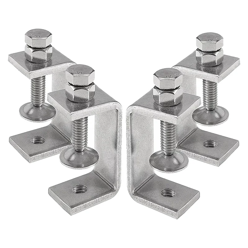 

Heavy Duty 304 Stainless Steel Clamps, Small Metal Clamps with Screws, Wide Jaw Open Clamps 65mm (4 Pieces)