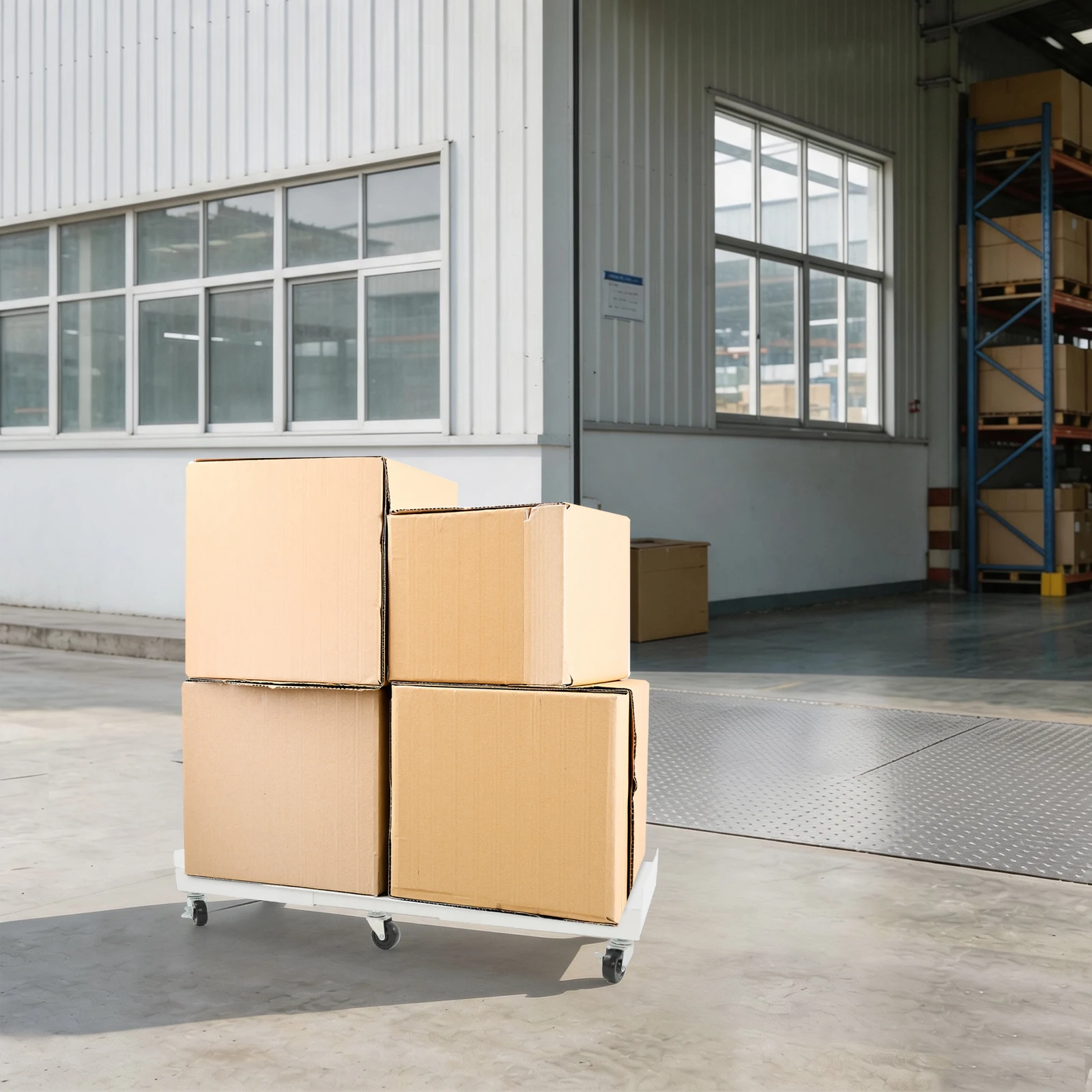 

White Heavy Duty Moving Dolly, Furniture Moving Dolly, Adjustable Furniture Mover, to Move Tables, Cabinets, 907.18 kg/2000lbs