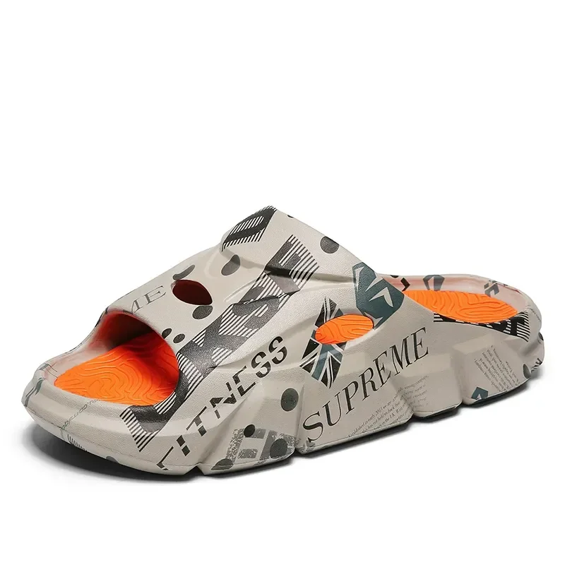 Original New Style Slippers Men's Sandals Summer Fashion Thick Bottom Anti-slip Slip-on Flip Flops Camouflage Beach Slides Shoes - view 3