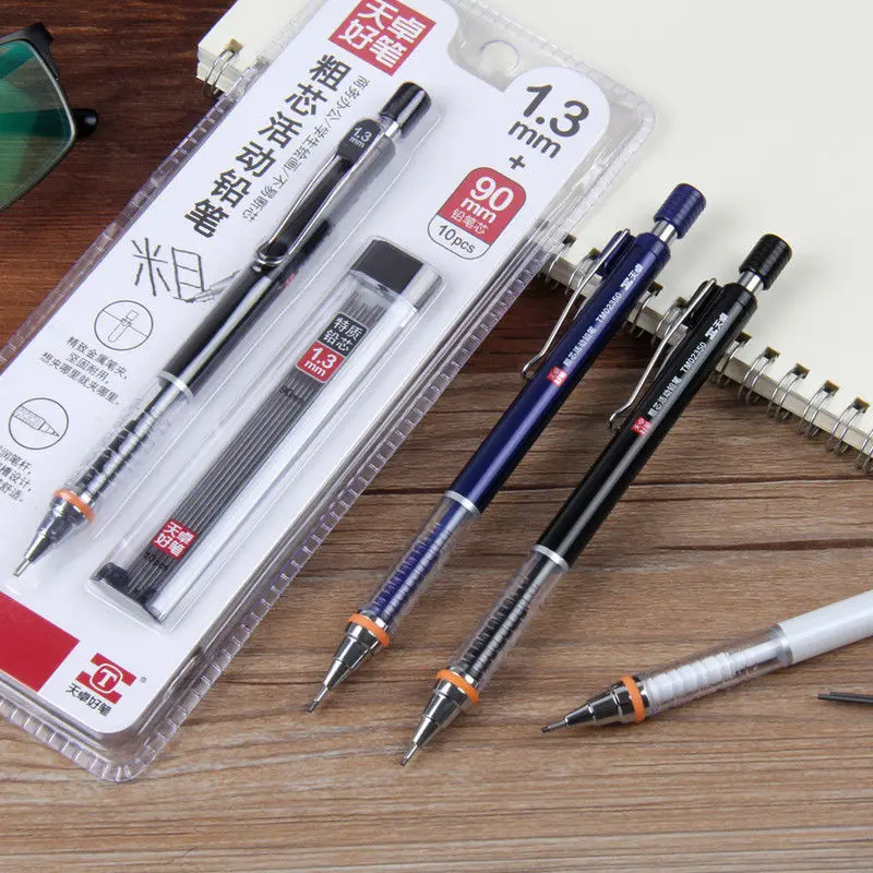 Mechanical Pencil 1.3mm 3B Pencil Refills High Quality Automatic Pencil Drawing Sketch Office Supplies Stationery