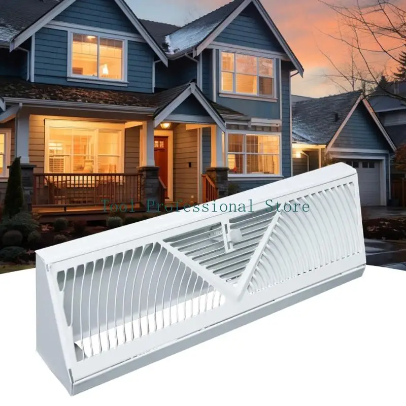 57QF 15 Inch Steel Corner Floor Ventilation Grille 180 Degree Air Distribution Quiet Operate Easy Maintenance for Home Use
