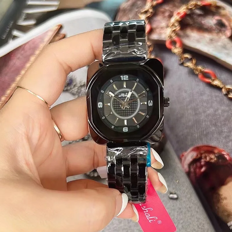 New quartz fashion large dial personalized trend student waterproof automatic square steel belt women's watch luxury fashion
