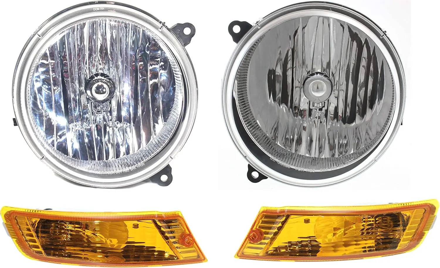 

Driver and Passenger Side Headlight Kit for Jeep Liberty 2005-2007 Halogen With bulb(s) W/Turn Signal Light Replaces# 55157140AA