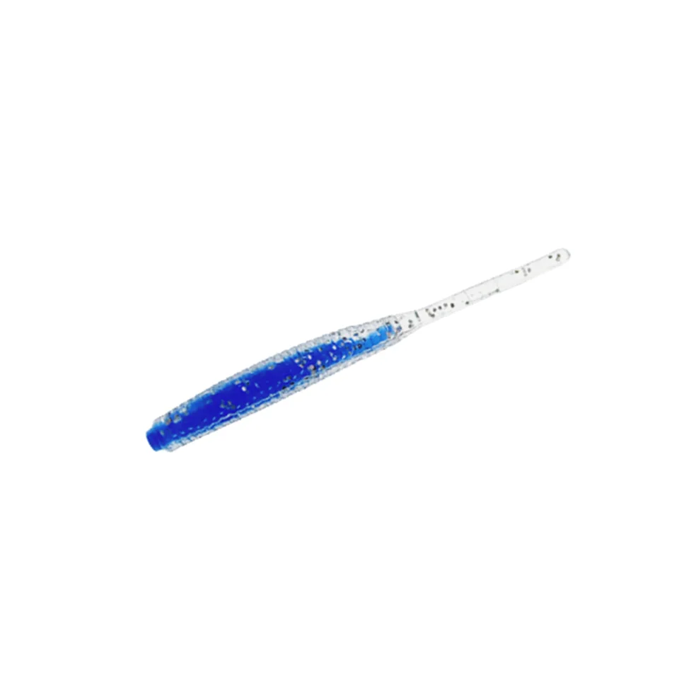 MUKUN Einzelne Nadel Schwanz Wurm Micro 48mm 0,42g Angeln Köder Ajing Kleine Rockfish Silikon Isca Künstliche Köder leuchtende Jig 12pc – Detail 5