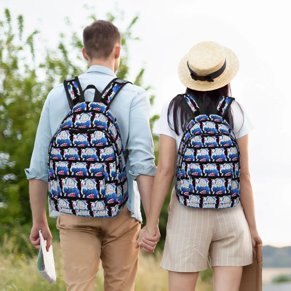 

Gawr Gura (Hololive EN Vtuber) Backpack Student BookBag Kids School Bag Computer Shoulder Bags for Boys Girls