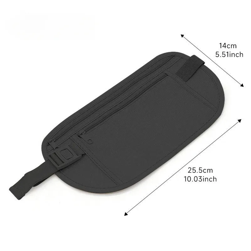 Bolsa de Cintura para Corrida, Bolsa de Cintura Invisível para Viagem, Cinto Porta-Passaporte e Dinheiro, Carteira Escondida, Bolsa de Presente, Bolsa para Dinheiro
