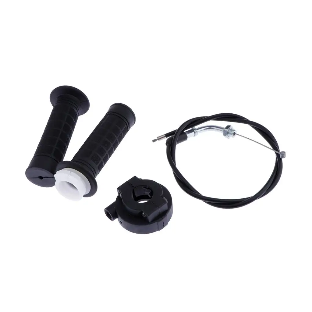 

22mm Twist Throttle Grip Set with Cable and Housing Switch for ATV 110cc 125cc Easy Install