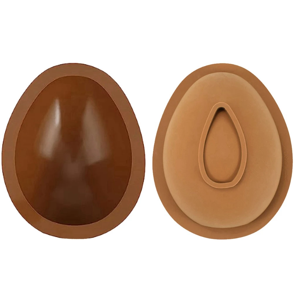 A013 2 Pack Easter Egg Chocolate Molds, Egg Mold Silicone, Egg Shaped Easter Chocolate Molds Non-Stick Egg Mold