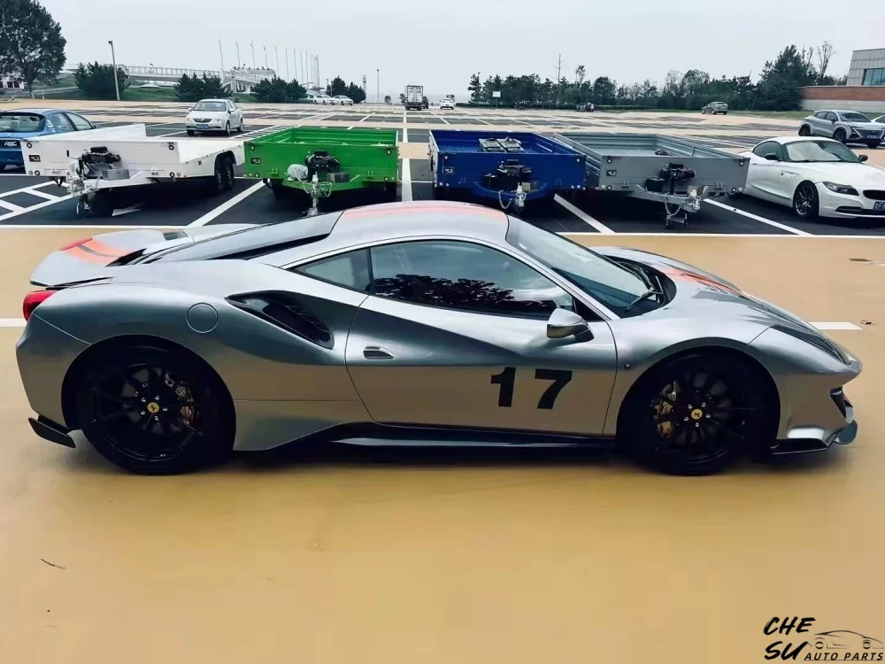 The Latest Best-selling Car Upgrade Kit for Ferrari 488 Upgraded Pista Style Resin Primer+carbon Fiber Body Kit