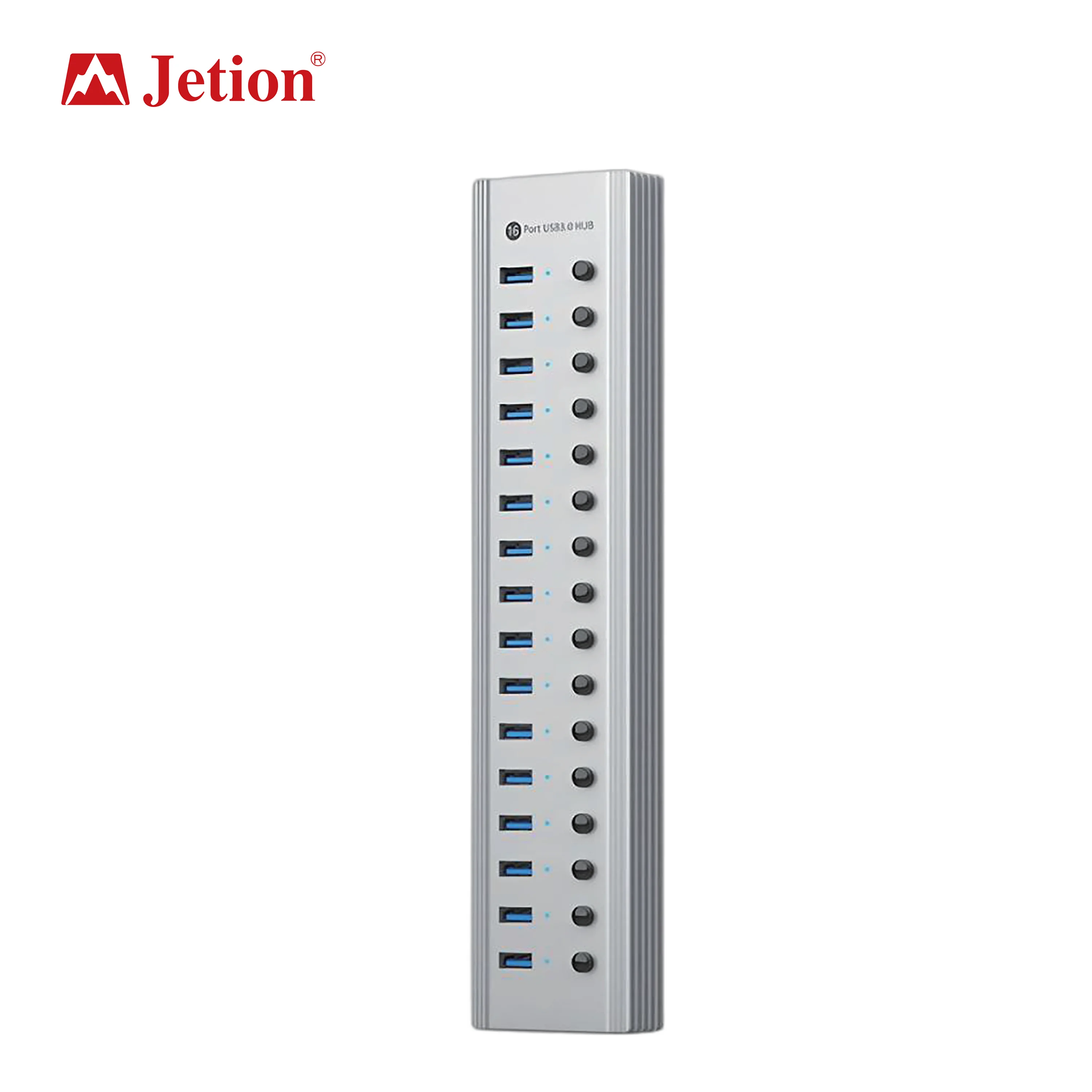 JHB023 16-Port Industrial HUB USB 3.0-Aluminum Alloy USB a 3.0*16 Ports in Stock