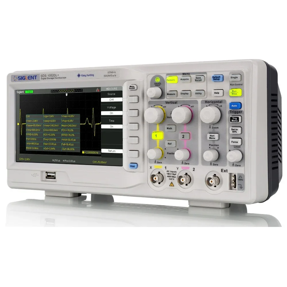 Siglent SDS1102DL+ 100MHz Digital Storage Oscilloscope 2+EXT Channels 1GSa/s 8-bit 32Kpts