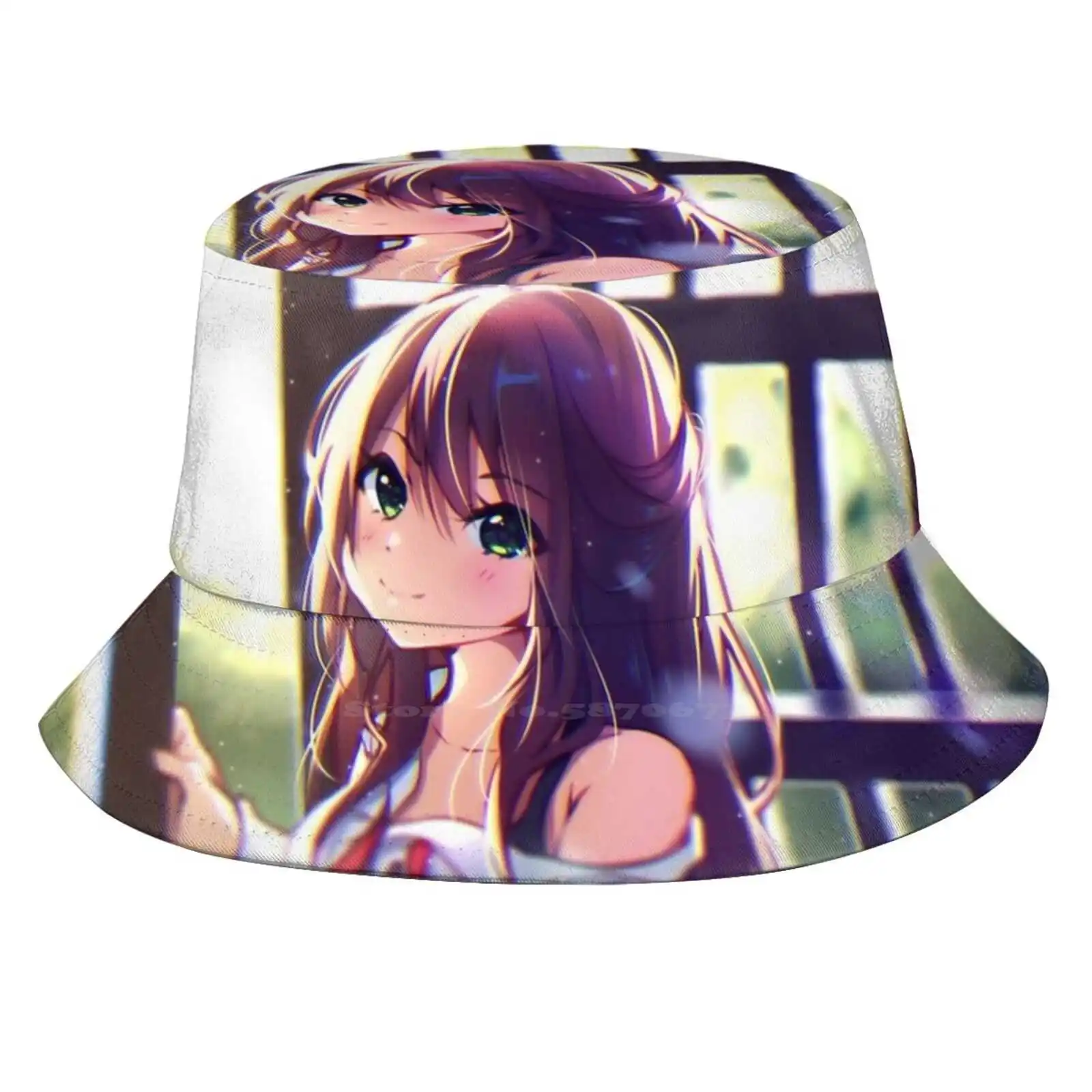 Come With Me Causal Cap Buckets Hat Anime Pretty Cute Girly Background Lovely Girlfriend Screenshot Sparkles