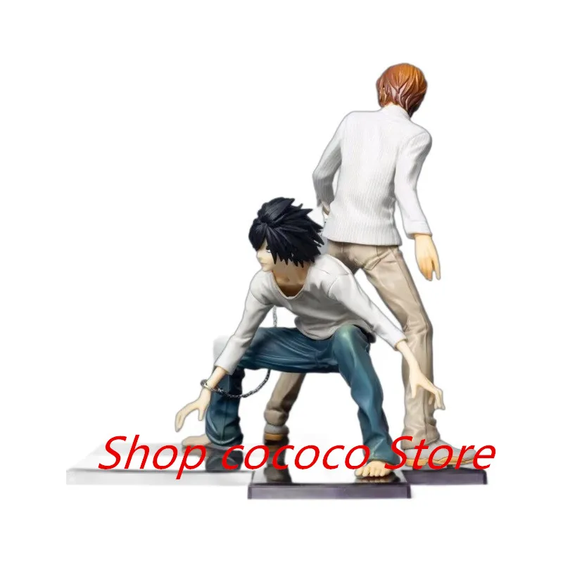 22cm Death Note L Lawliet Anime Figure Light Yagami Action Figure Yagami Light Figurine Collectible Model Doll Toys Gifts