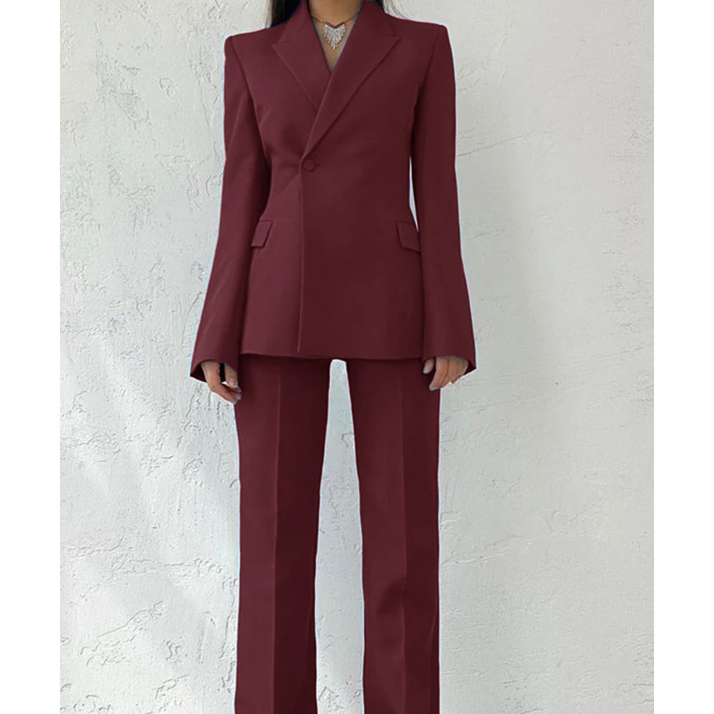 Women's Two-piece Suit Jacket Pants Suit Work Wear Business Casual Comfortable Commuting Fashion Design Woman Clothing