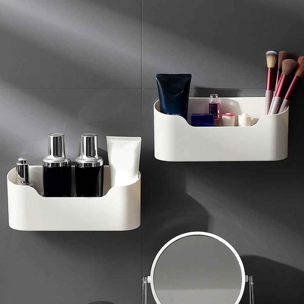 

2Pcs Hanging Storage Basket Organizer Box Kitchen Bathroom Multi-Functional Sundries Holder Decorative Grid Rack