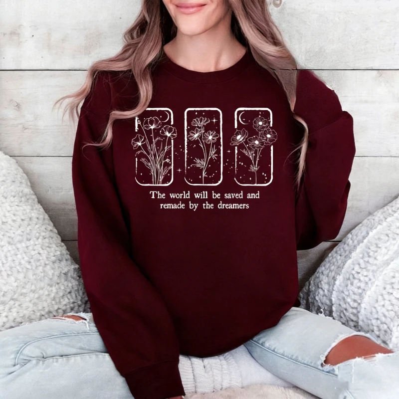 Throne of Glass Flower The World Will Be Saved Velaris Winter Sweatshirt SJM Lizenzierter offizieller Thermo-Hoodie Bookish Thirteen