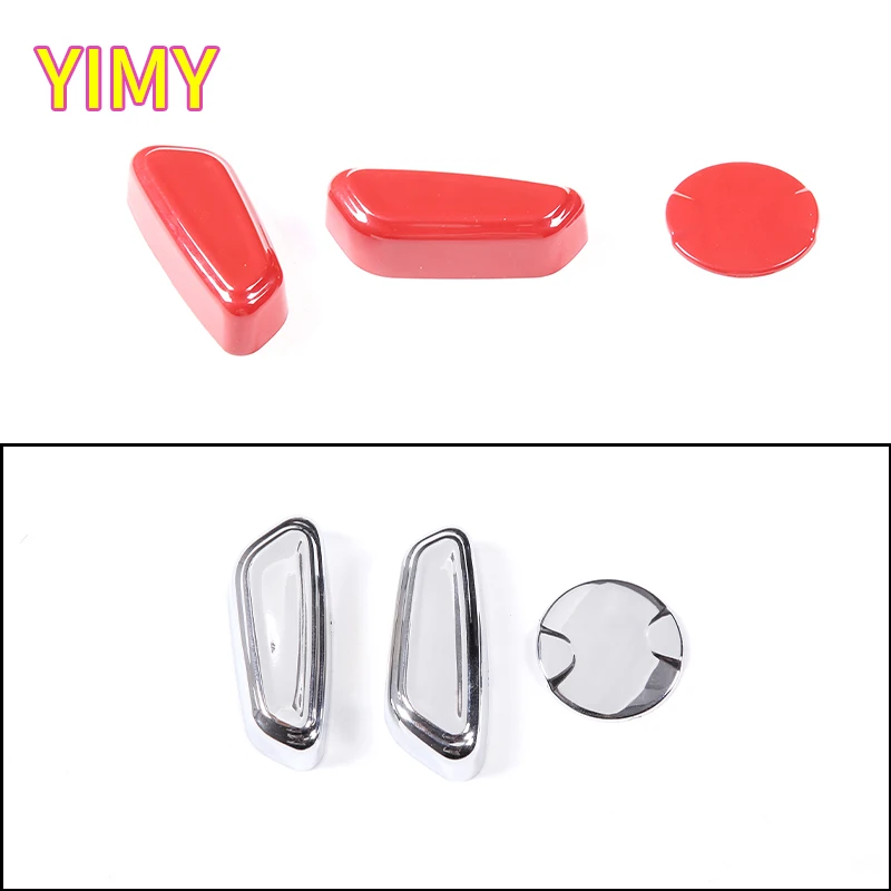 3x ABS Plastic Car Seat Adjustment Button Cover Decorative Sticker Suitable for Ford Maverick Pickup 2022+