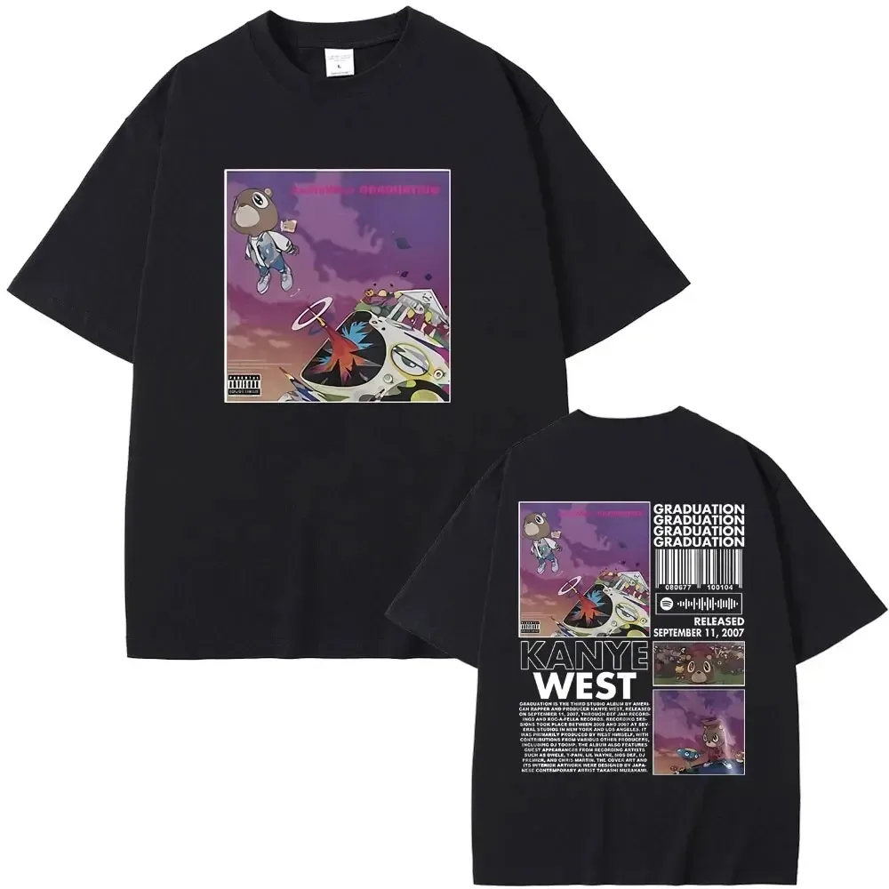 Best Famous Kanye West The College Dropout Tee Men Women Print Cotton T Shirt Short Sleeve Tshirt Summer Oversized T-shirts Tops