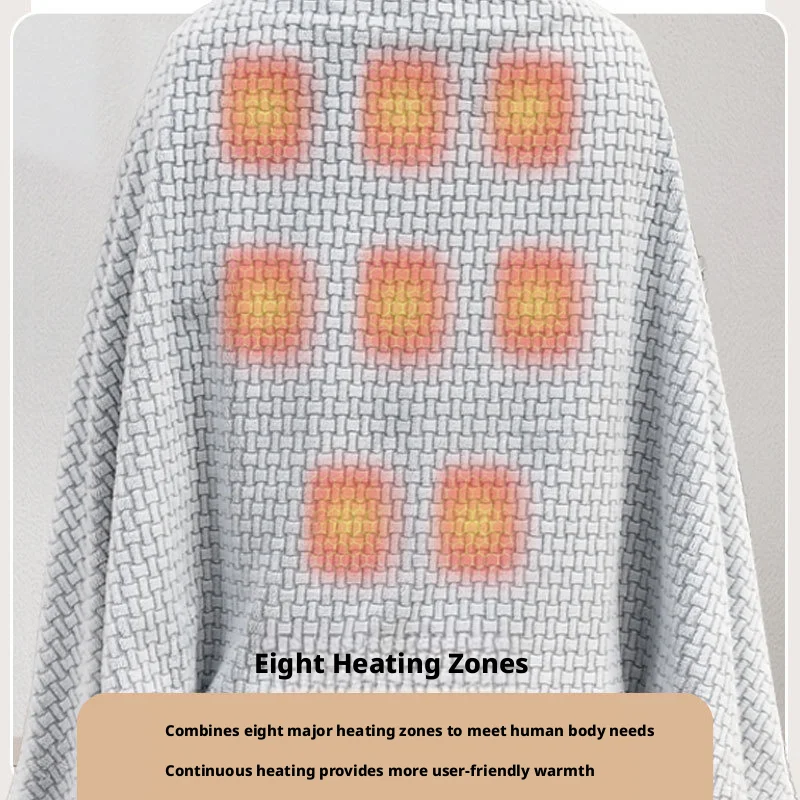 Graphene Heated Shawl USB Wearable Cordless Washable Fleece Blanket Wrap Portable Home Office Outdoor
