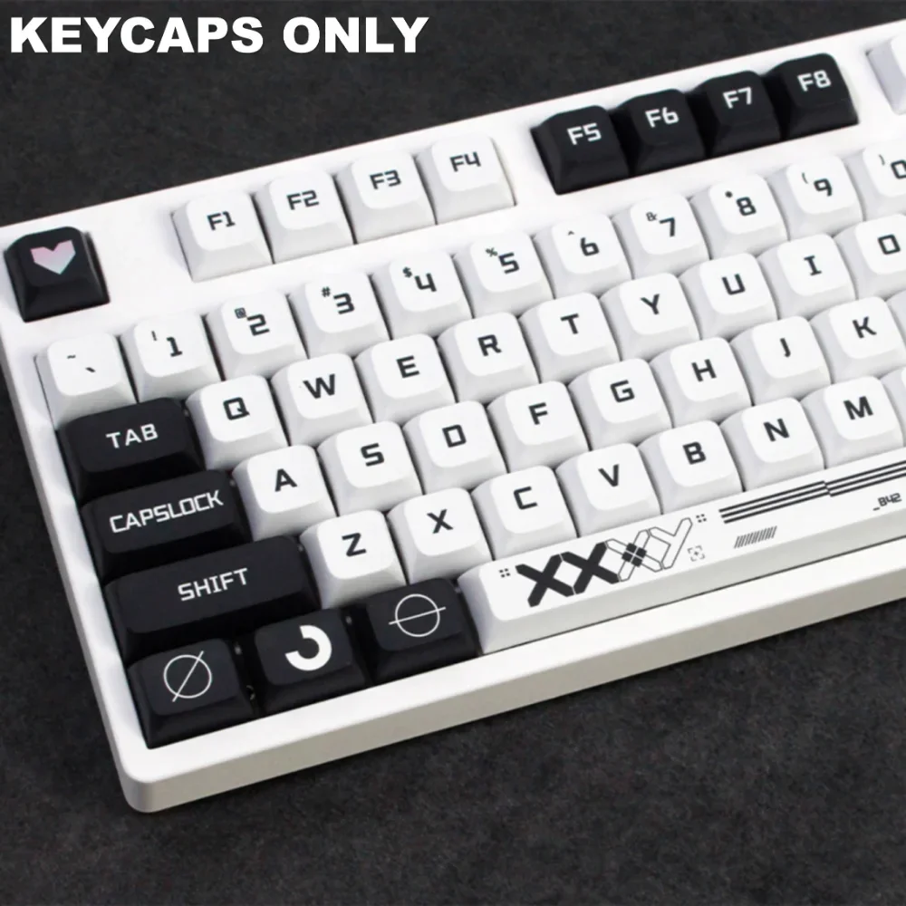 Imagem -02 - Csgo Conjunto Impresso Xda Keycaps Pbt 132 Teclas Cartoon Preto e Branco Faça Você Mesmo para 60 84 98 108 Teclados Mecânicos