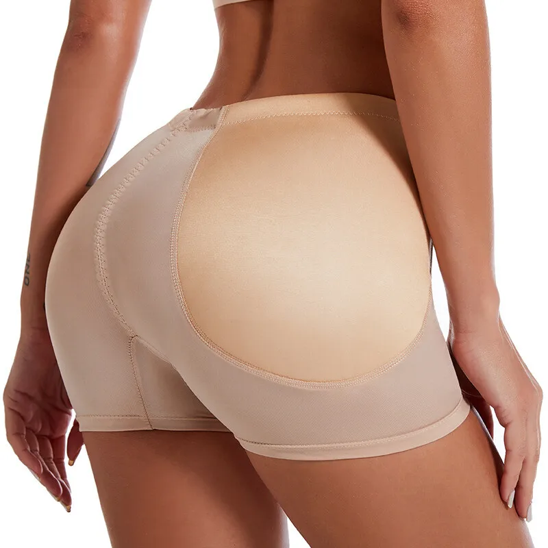 

S-6XL Women Mid-Waist Padded Fake Butt Padding Panty and Hips Enhancer Body Shaper Padded Panty Shorts