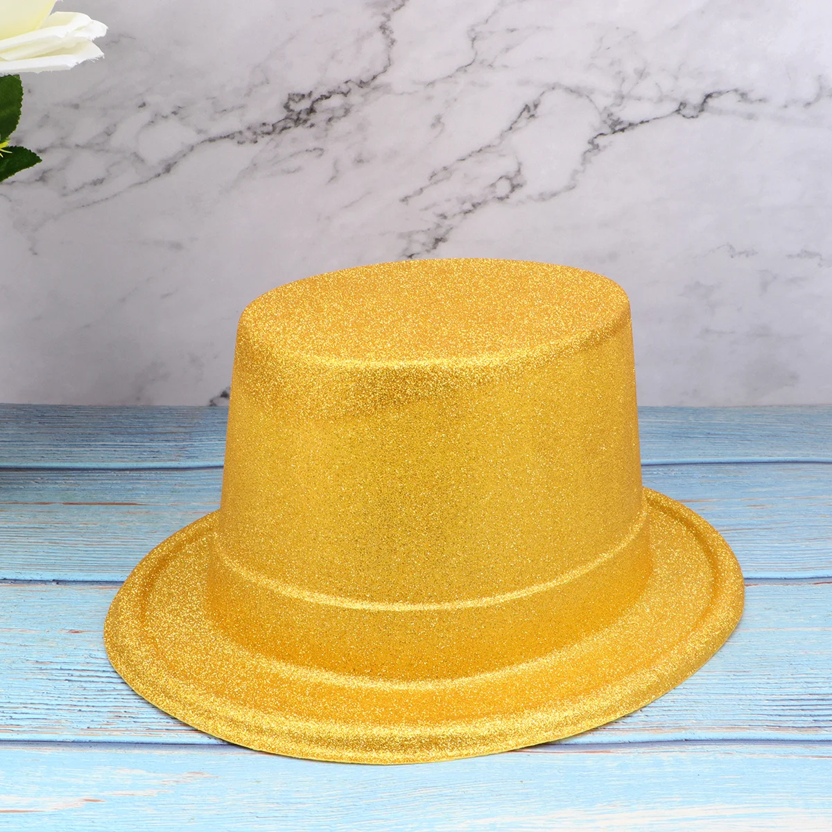 2 قطعة قبعة لامعة لينة لامعة حفلة تأثيري قبعة الساحر أداء الرقص ملحق عيد ميلاد فستان متابعة قبعة