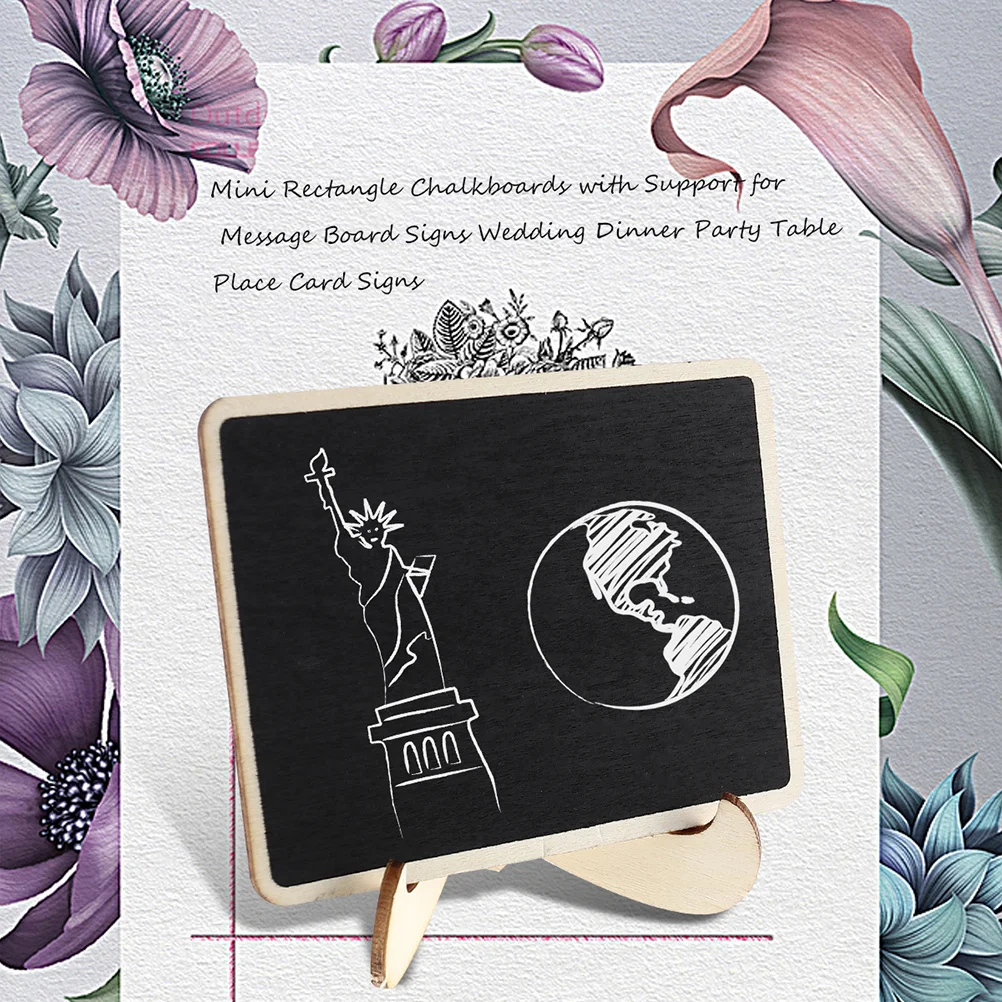 20 قطعة علامات السبورة الصغيرة عرض السبورة الصغيرة لحفل الزفاف مكان بطاقات مطعم القائمة رسالة لوحات الخشب #3
