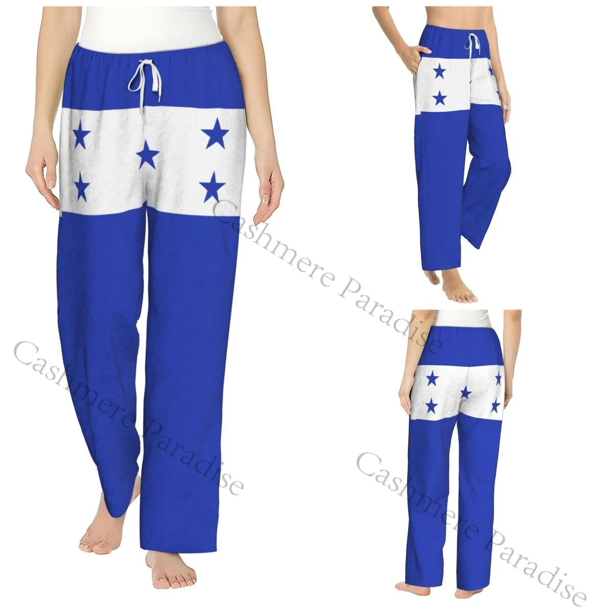 

Honduras Flag Warm Women Pajama Pants Flannel Sleep Bottoms Soft Fleece Loungewear