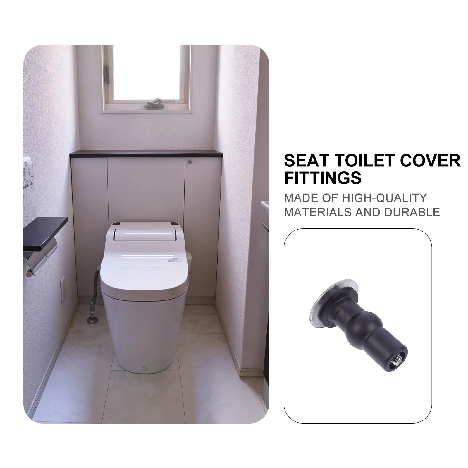 

2 set Universal Toilet Lid Screws Black Easy Install Durable For Most Toilet Covers Mounting Tools Bathroom Fixtures Expansion