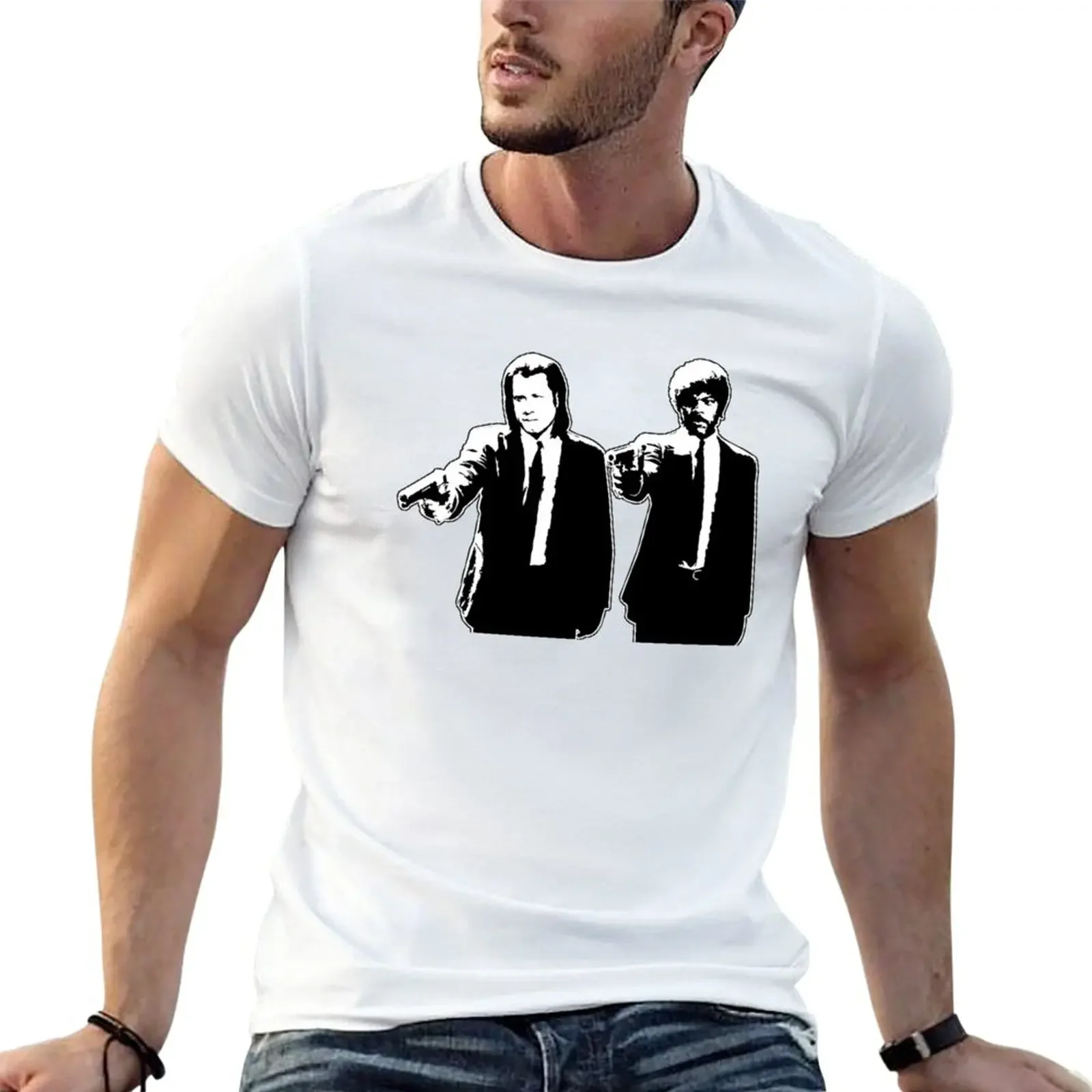 New pulp fiction shoot T-Shirt graphic t shirts new edition t shirt t shirt man funny shirt T-shirt men