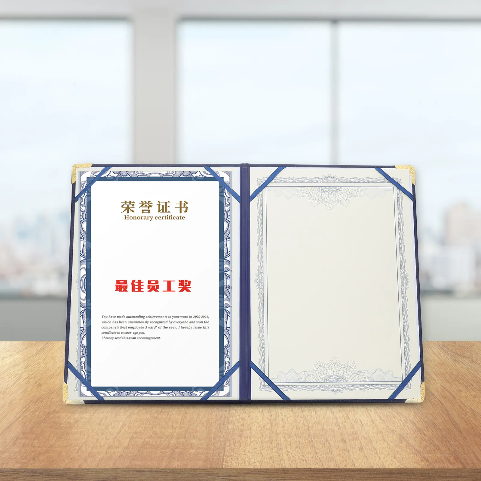 

Папка для сертификатов формата А3 из ПУ с пустой обложкой, для дипломов, наград и документов, защитный чехол для наград