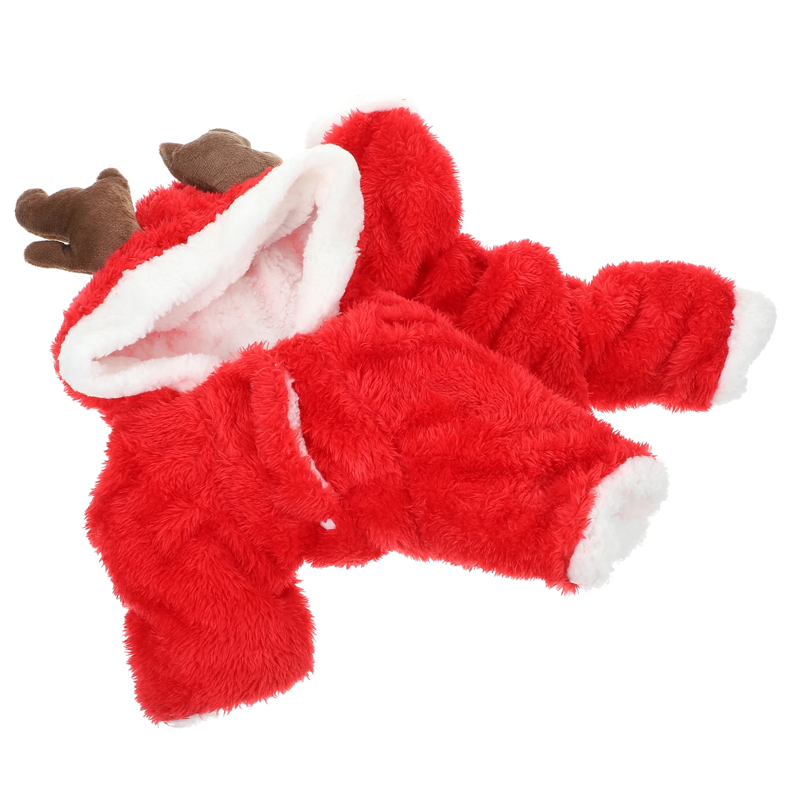 

Elk Costume Hoodie Puppy Dog Pajamas Outfits Sweater Coral Fleece for Pet Apparel Reindeer Man Small